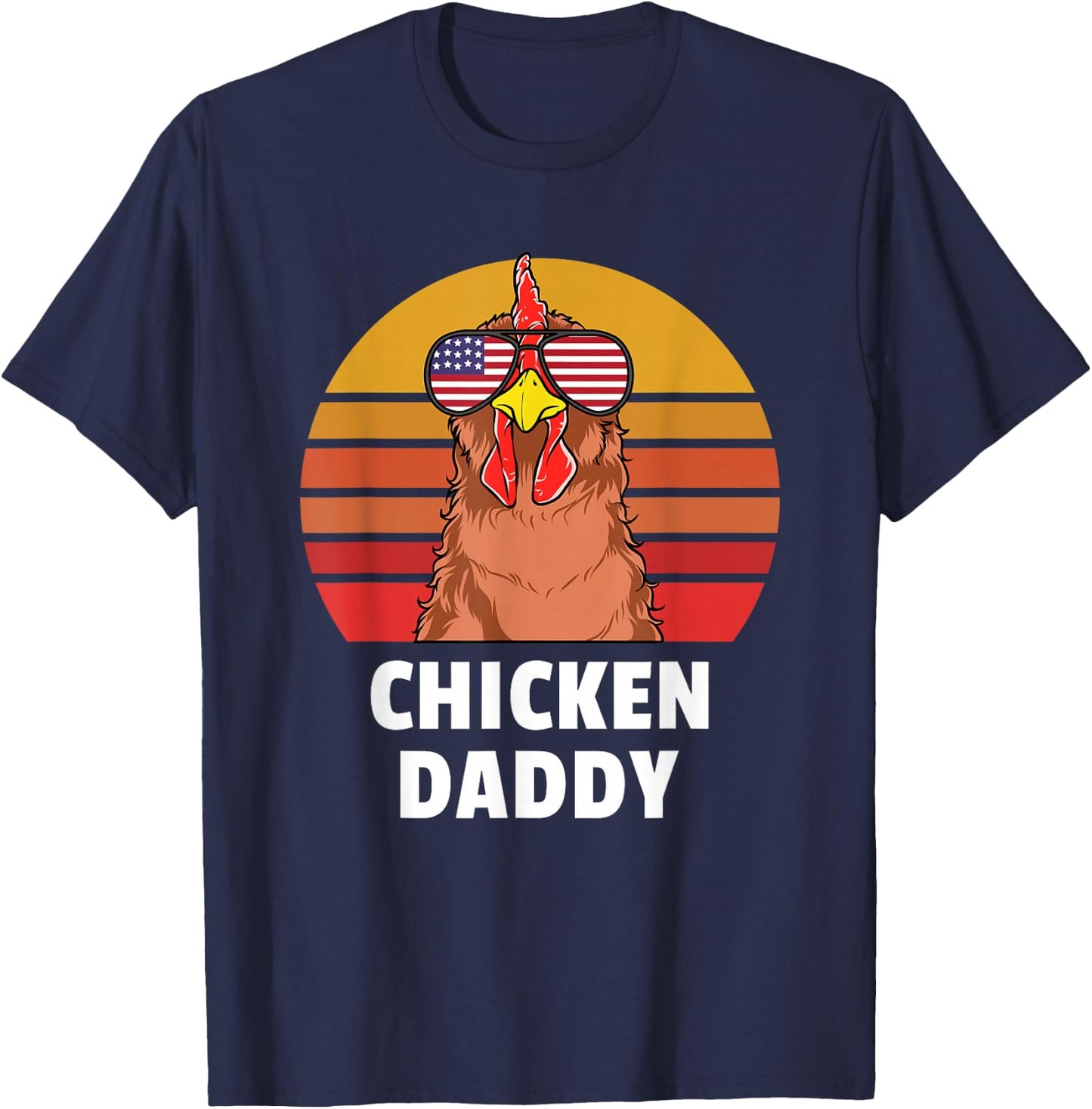 Chicken Daddy Farmer Chicken Lover T-Shirt - T-Shirt | Navy