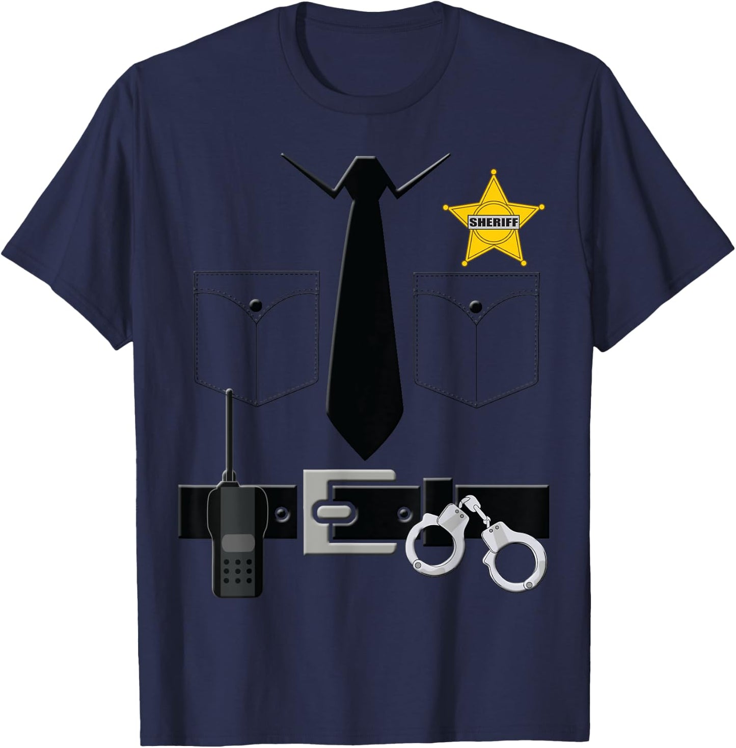 Sheriff Halloween Costume T-Shirt - T-Shirt | Navy