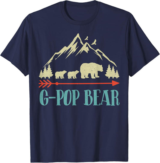 G-Pop Bear-Vintage Father's Day Mother's Day T-Shirt - T-Shirt | Navy