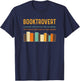 Booktrovert Book Lover Book Worm Reading Nerd Retro Colors T-Shirt - T-Shirt | Navy