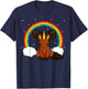 African American Unicorn African Unicorn Love T-Shirt - T-Shirt | Navy