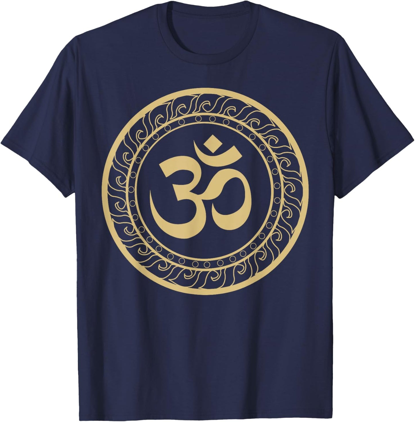 Om Ohm Aum Symbol T Shirt Spiritual Yoga Tea Gift T-Shirt - T-Shirt | Navy