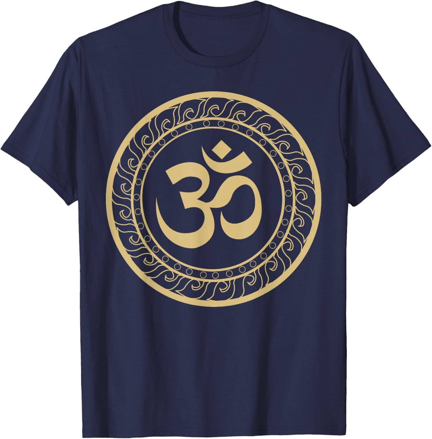 Om Ohm Aum Symbol T Shirt Spiritual Yoga Tea Gift T-Shirt - T-Shirt | Navy