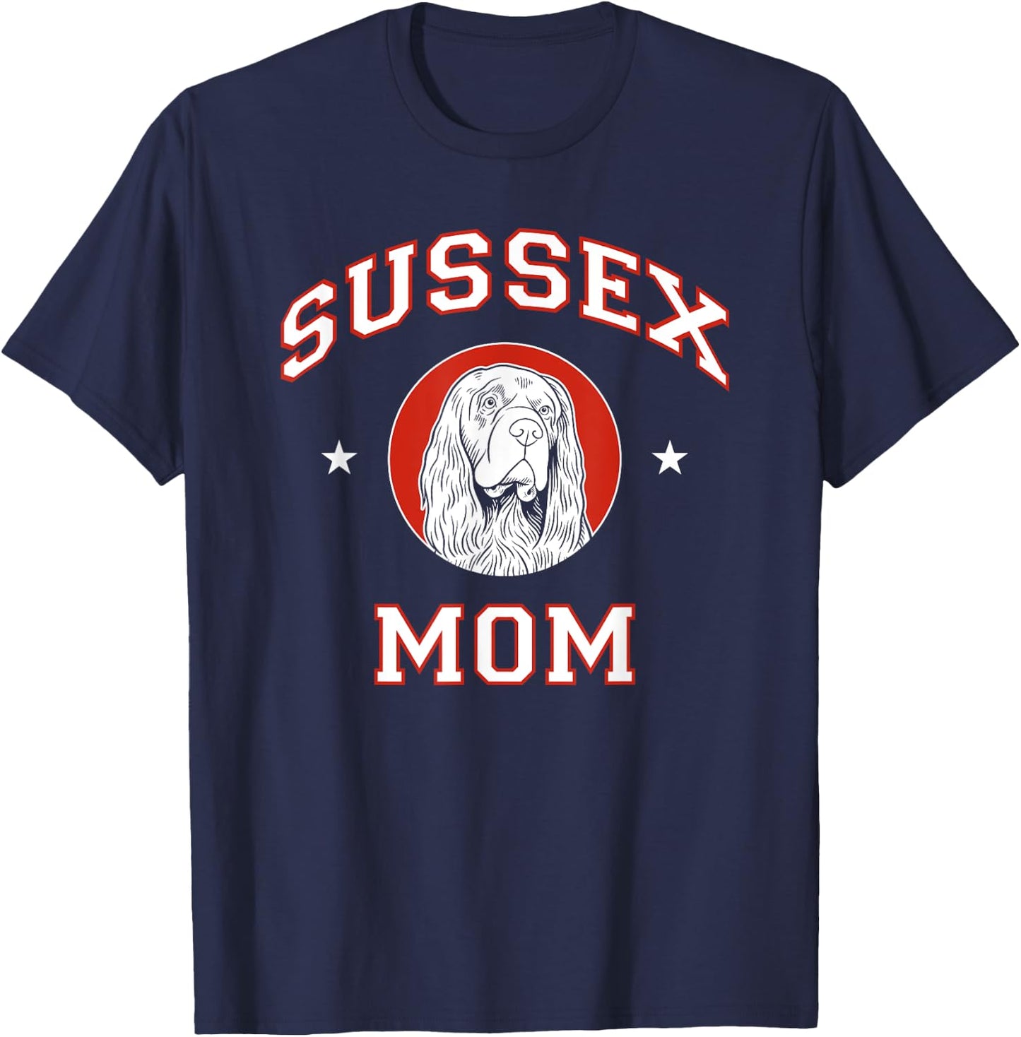 Sussex Spaniel Mom Dog Mother T-Shirt - T-Shirt | Navy