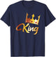 King Shirt Men Couples Matching Royal King T-Shirt - T-Shirt | Navy