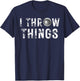 Vintage Distressed I Throw Things Shot Put Track and Field T-Shirt - T-Shirt | Navy