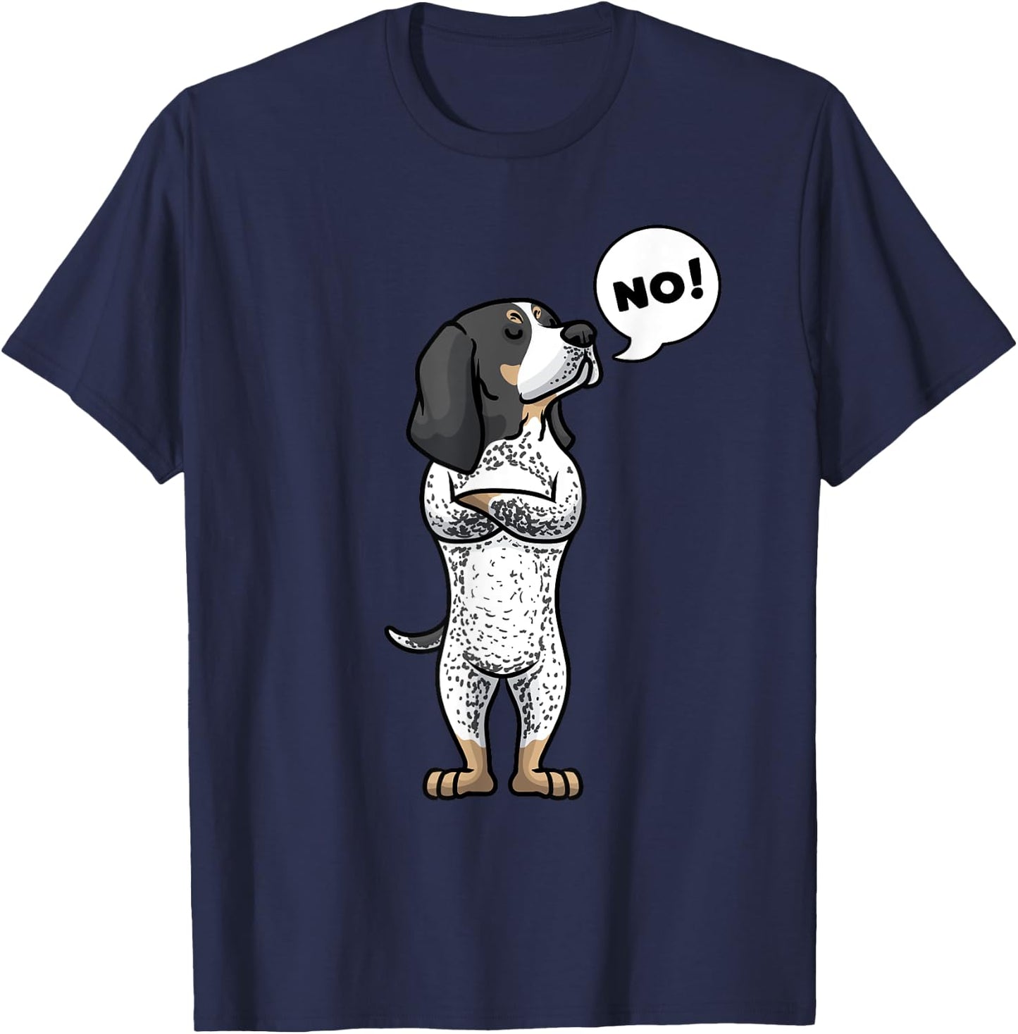 Stubborn Bluetick Coonhound Dog T-Shirt - T-Shirt | Navy
