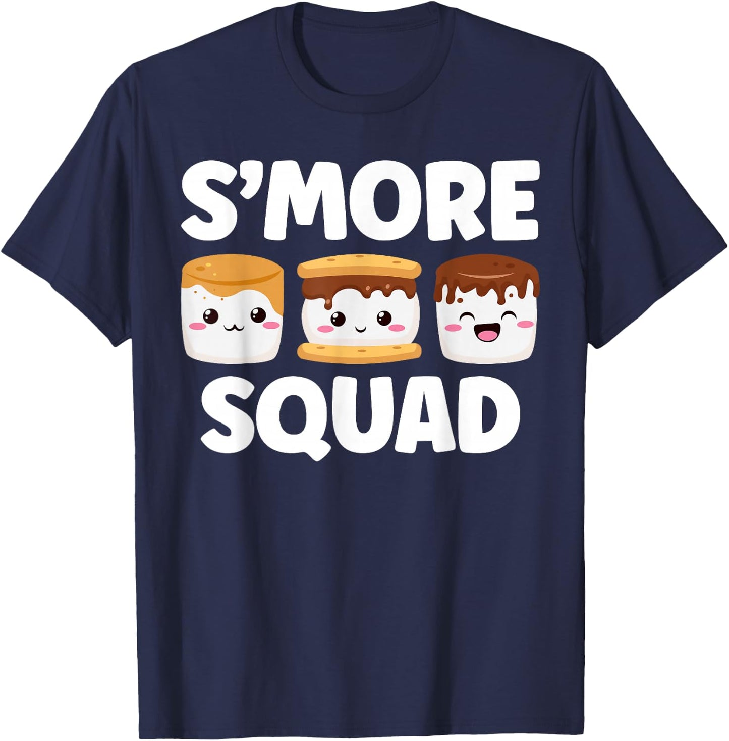 Smore Squad Camping Campfire Chocolate Marshmallow S'mores T-Shirt - T-Shirt | Navy