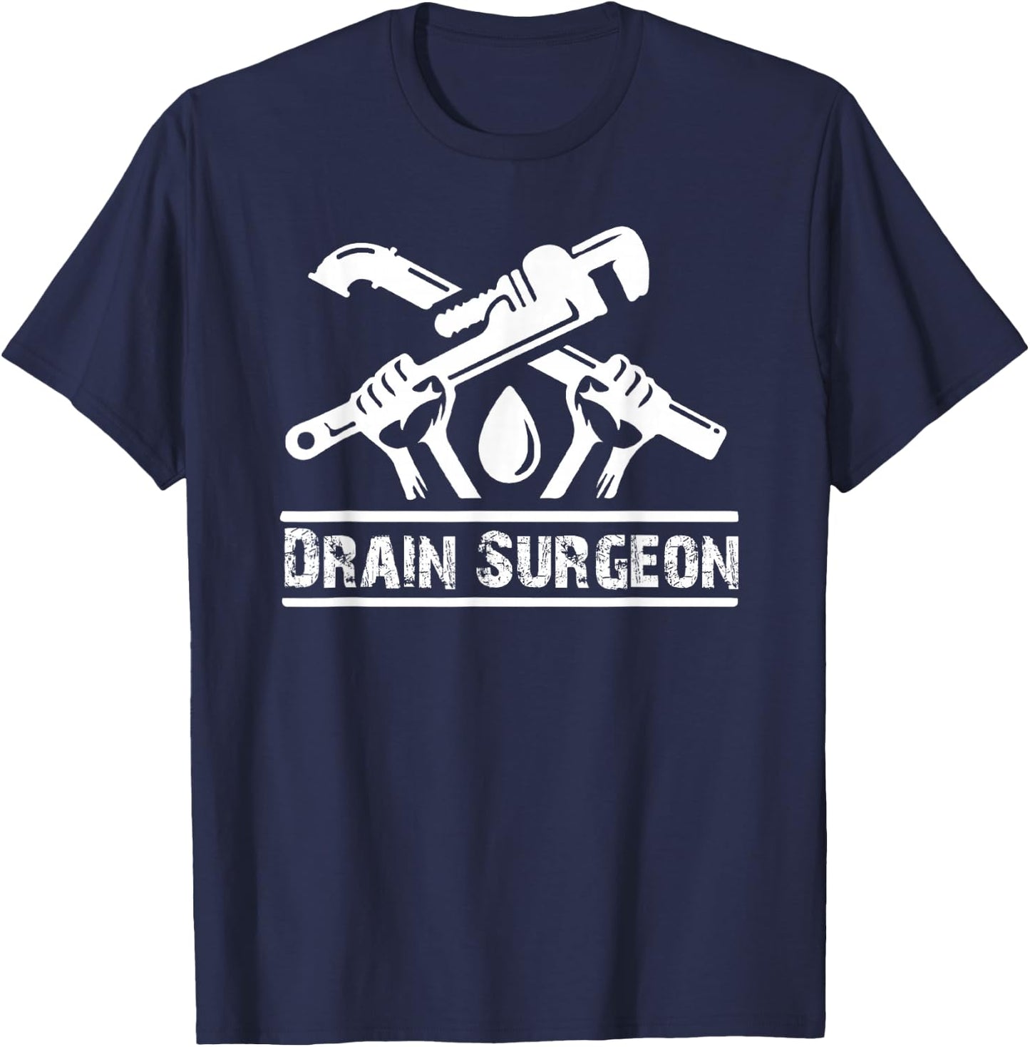 Drain Surgery Fanny Plumber T-Shirt - T-Shirt | Navy
