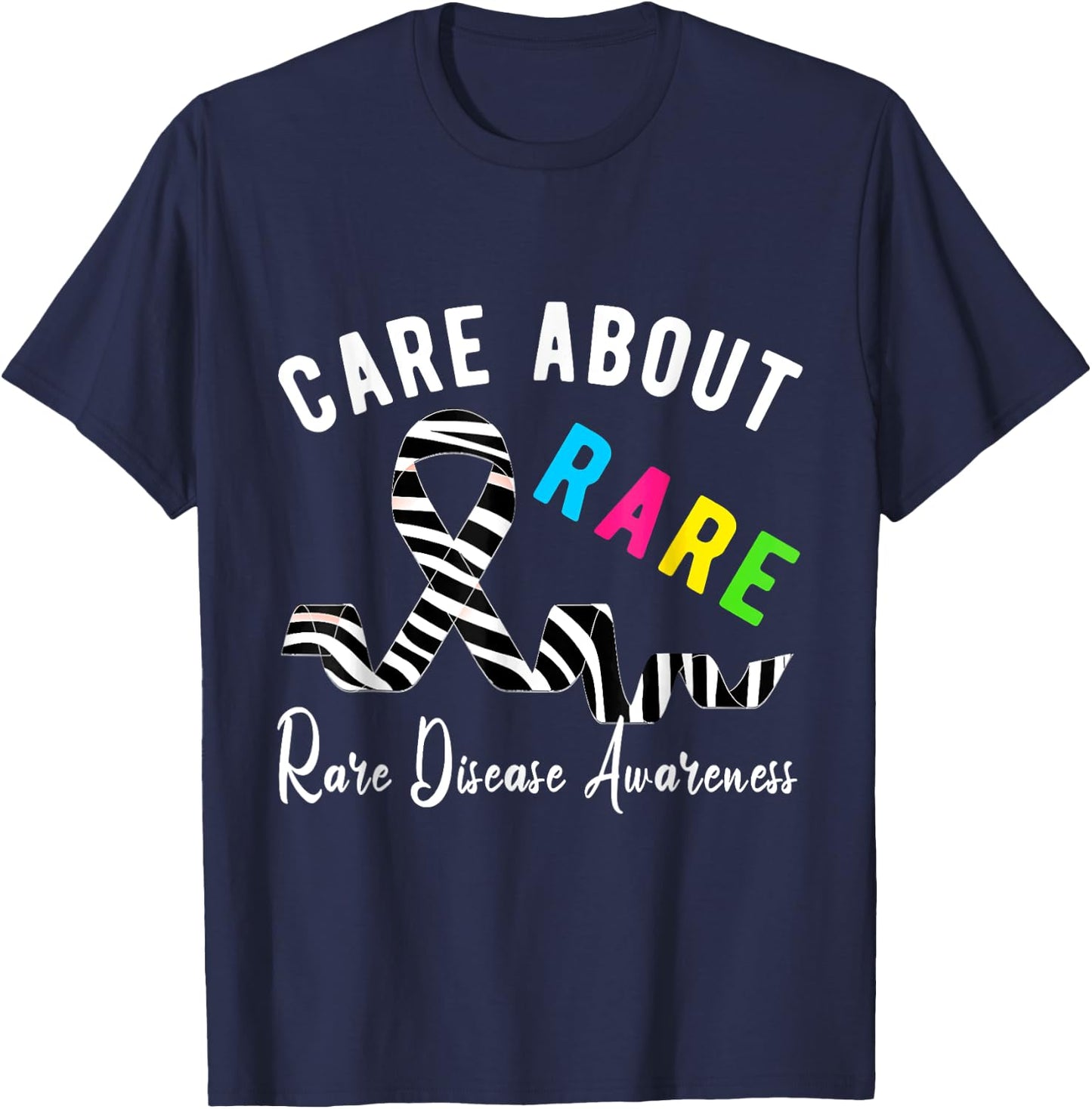 Rare Disease Day Care About Rare Disease Awareness T-Shirt - T-Shirt | Navy