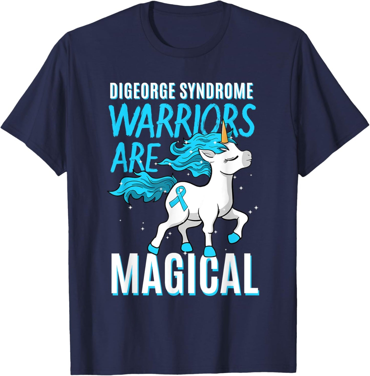 Digeorge Syndrome Awareness 22q11.2 Deletion Unicorn Lover T-Shirt - T-Shirt | Navy