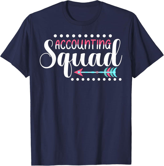 Accounting Squad Cute Accountant Colleague Matching T-Shirt - T-Shirt | Navy
