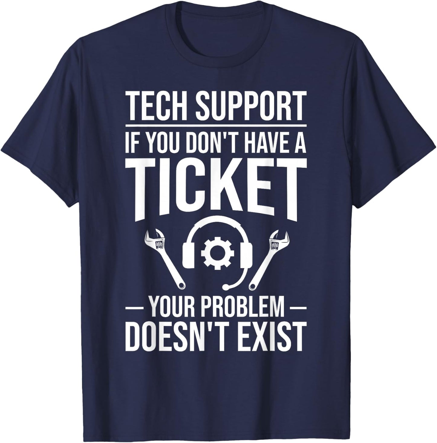 Tech Support Joke Tech Hotline Technical Support Engineer T-Shirt - T-Shirt | Navy