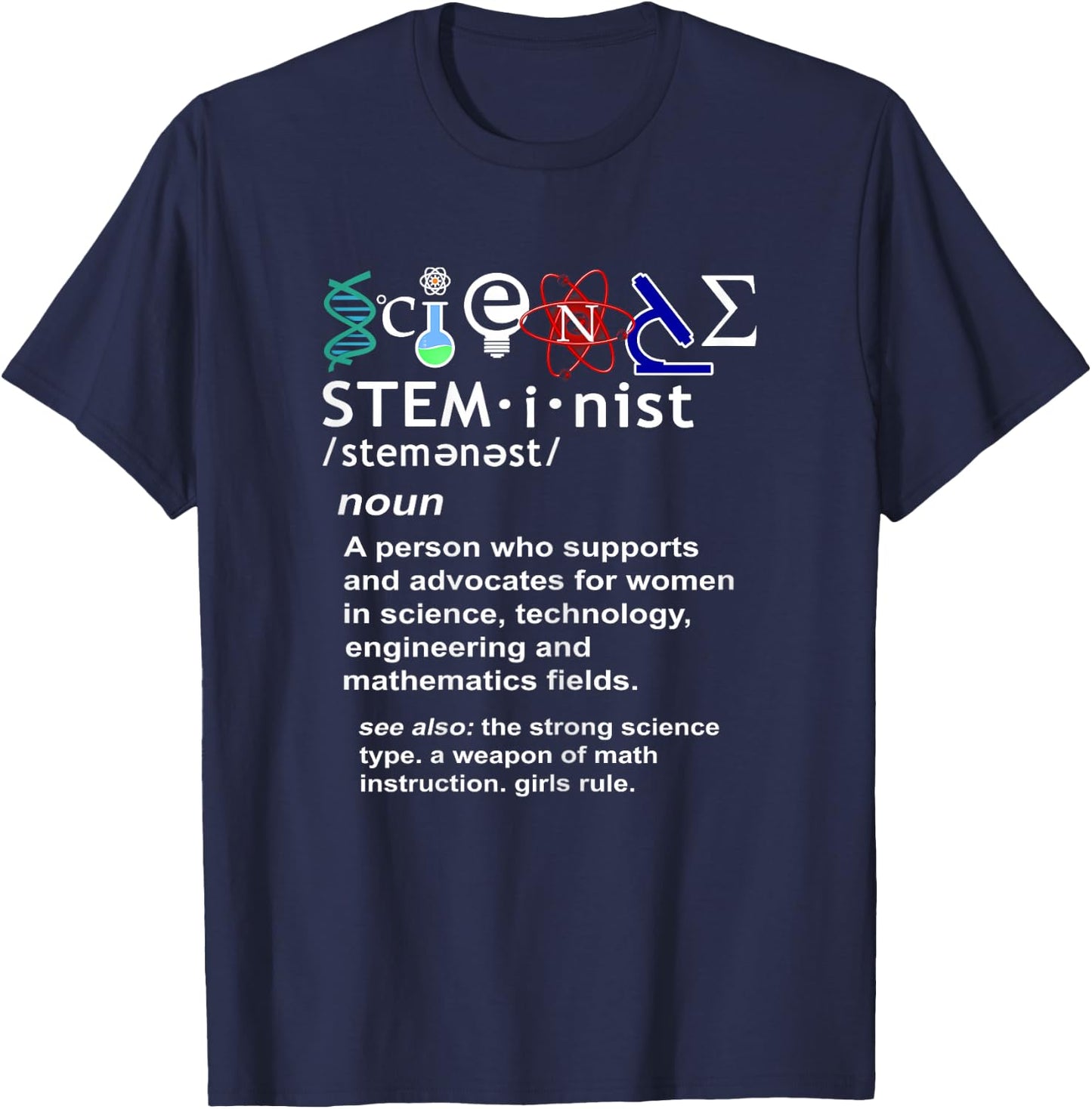 Steminist Free Science March Rally T-Shirt - T-Shirt | Navy