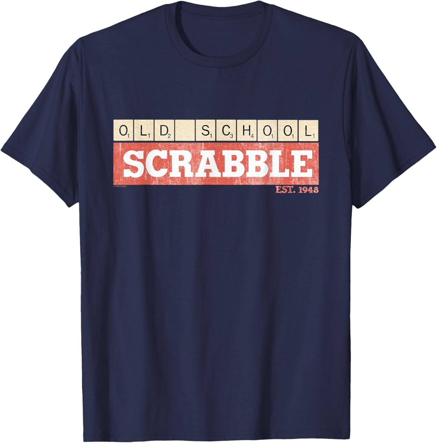 Scrabble Old School Est. 1948 T-Shirt - T-Shirt | Navy
