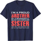 Funny for Brother of the Great Sister Birthday Clothing T-Shirt - T-Shirt | Navy