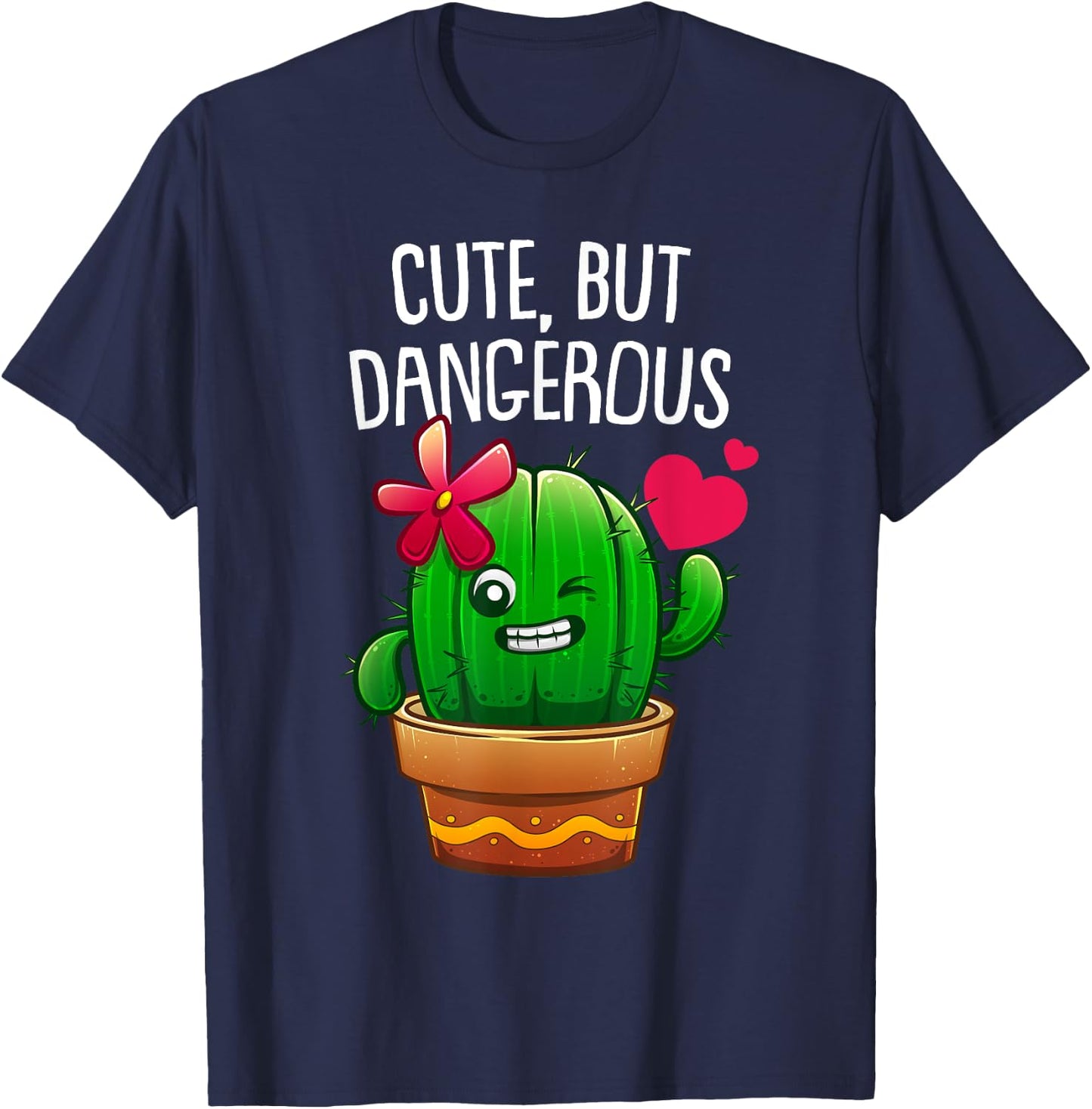 Cute Cactus Gift Girls Plant Lovers Funny Cacti T-Shirt - T-Shirt | Navy