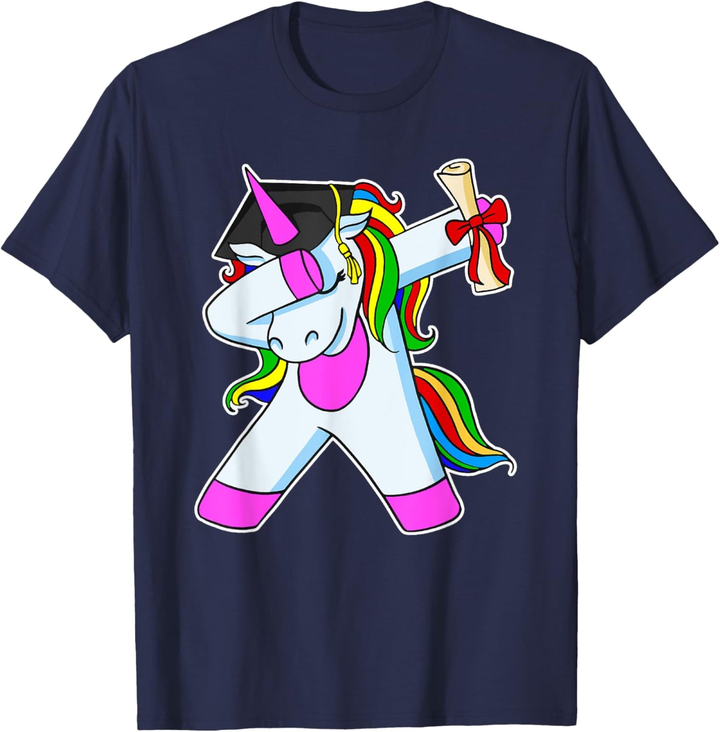 Graduation Unicorn Nursery College Primary School T-Shirt - T-Shirt | Navy