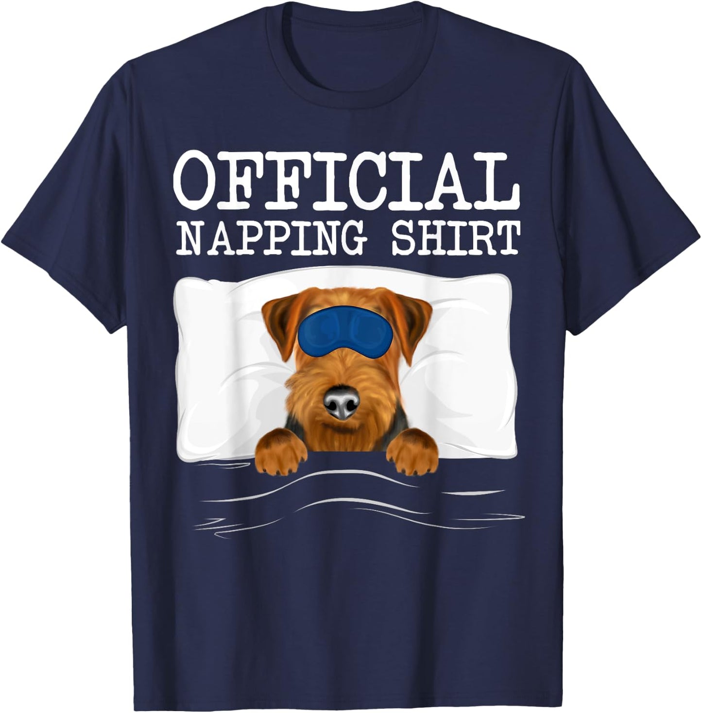 Sleeping Welsh Terrier Sleep Official Napping T-Shirt - T-Shirt | Navy