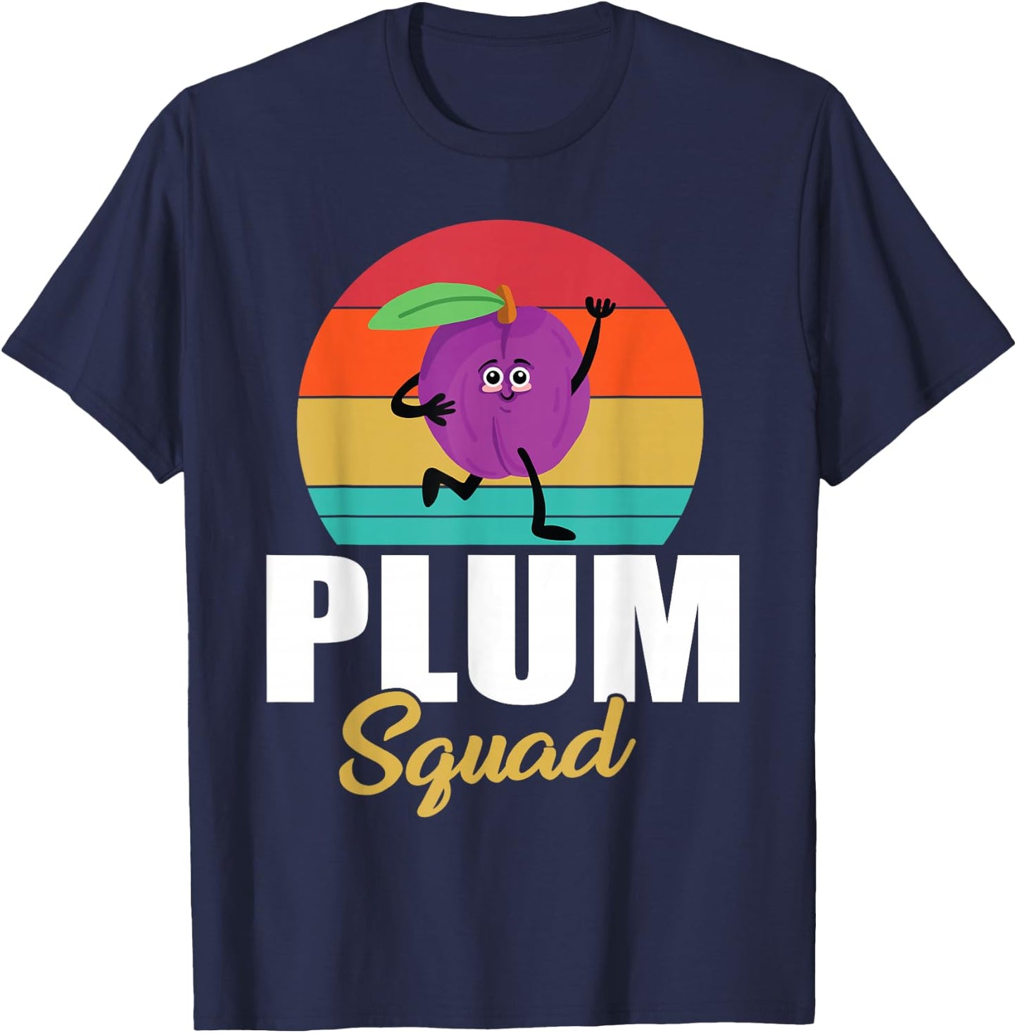 Funny Plums Squad Design Love Plum Fruit T-Shirt - T-Shirt | Navy