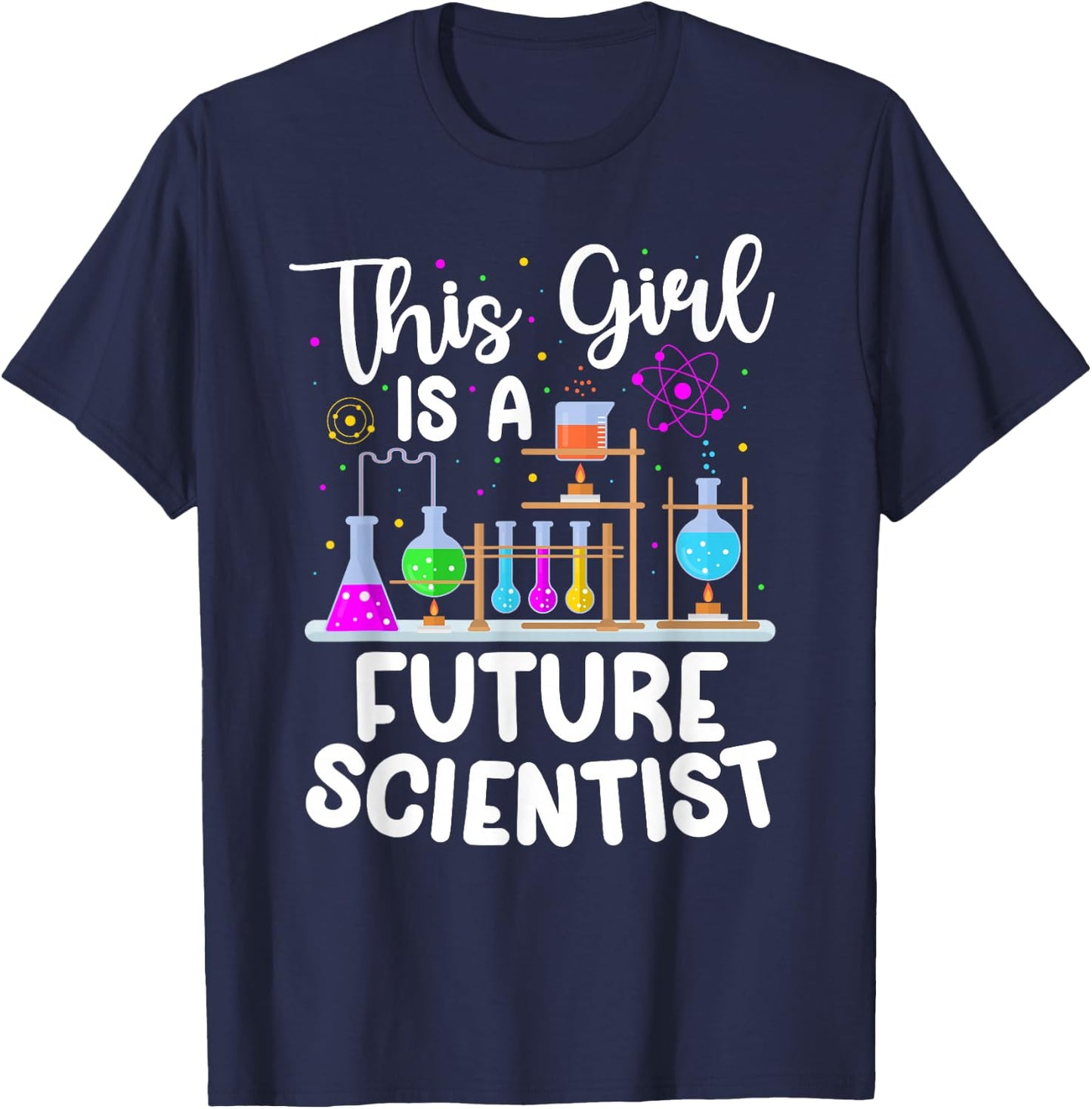 This Girl is A Future Scientist Kids Scientist Science T-Shirt - T-Shirt | Navy