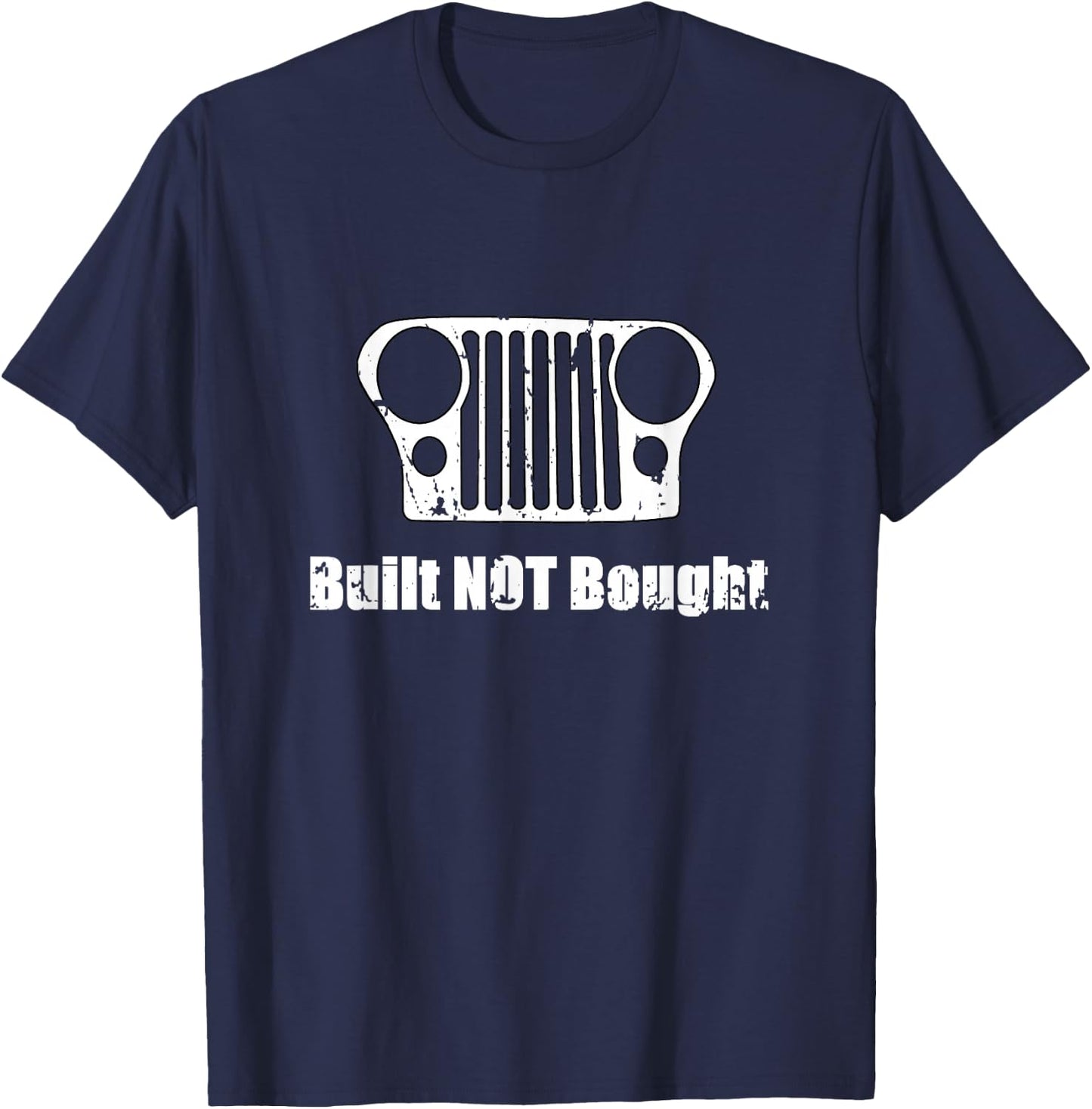 Cool Built NOT Bought Grill Rock Crawler Mudding RC T-Shirt - T-Shirt | Navy