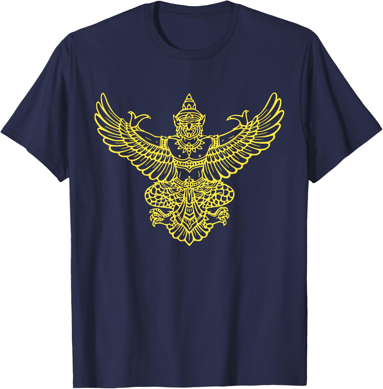 Yellow Golden Thai Garuda Legendary Bird Shirt T-Shirt - T-Shirt | Navy