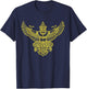 Yellow Golden Thai Garuda Legendary Bird Shirt T-Shirt - T-Shirt | Navy