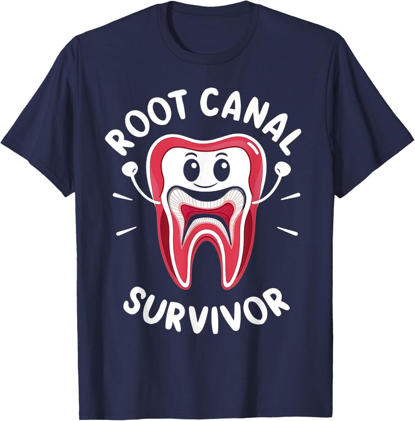 Root Canal Shirts Funny I survived My Root Canal Treatment T-Shirt - T-Shirt | Navy