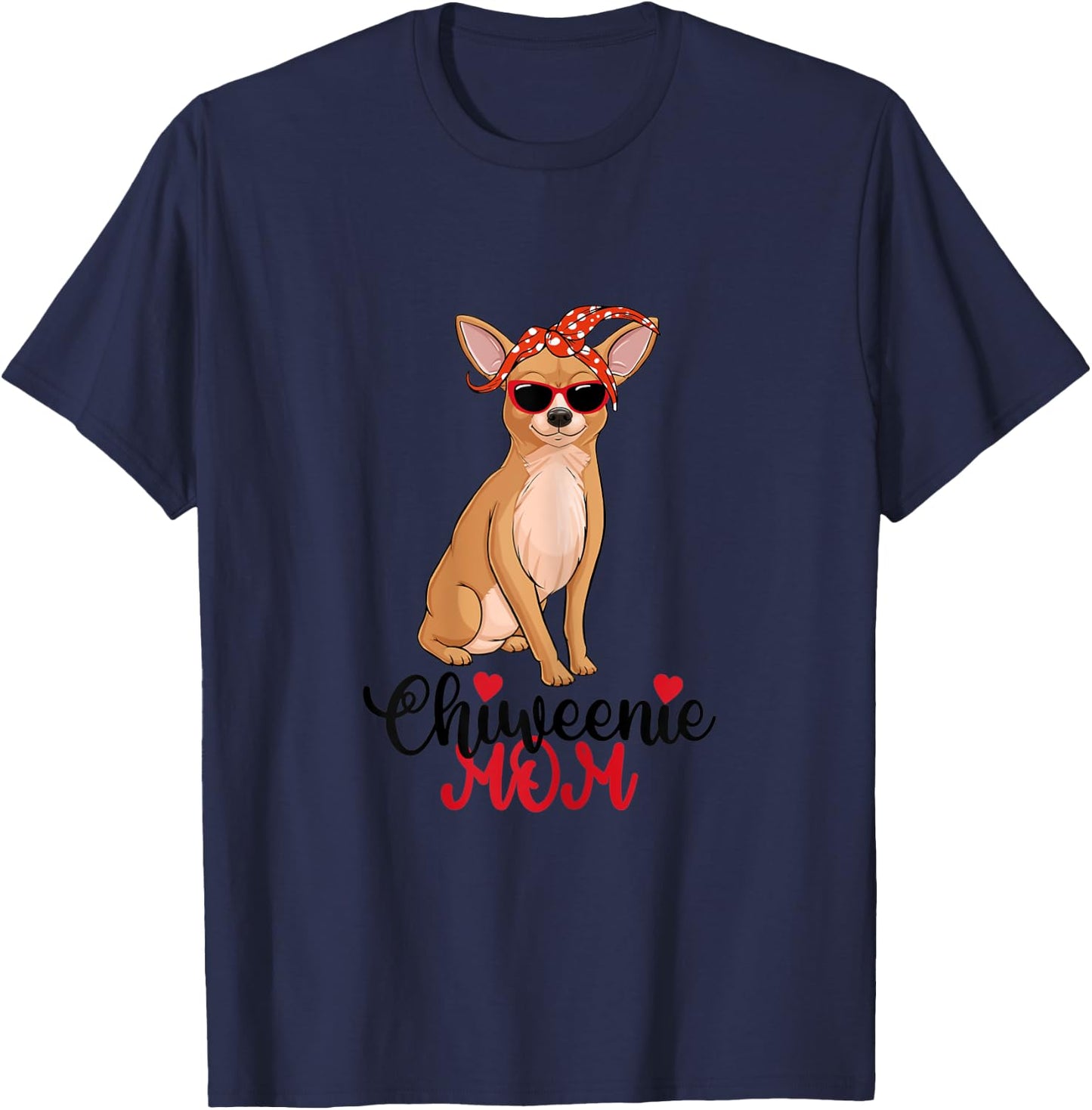 Chiweenie Dog Chiweenie Mom T-Shirt - T-Shirt | Navy