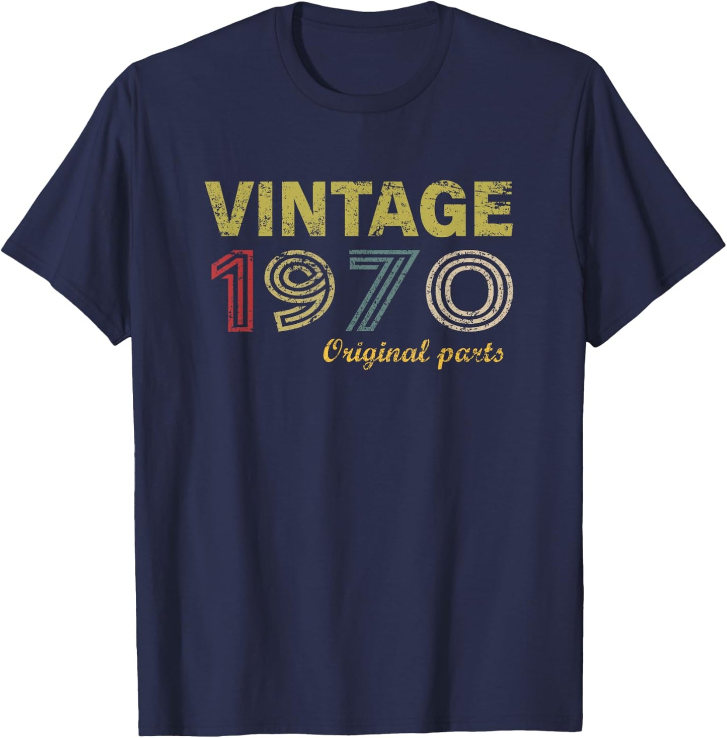 Vintage 1970 Cool 55 Year Old Bday Men Women 55th Birthday T-Shirt - T-Shirt | Navy