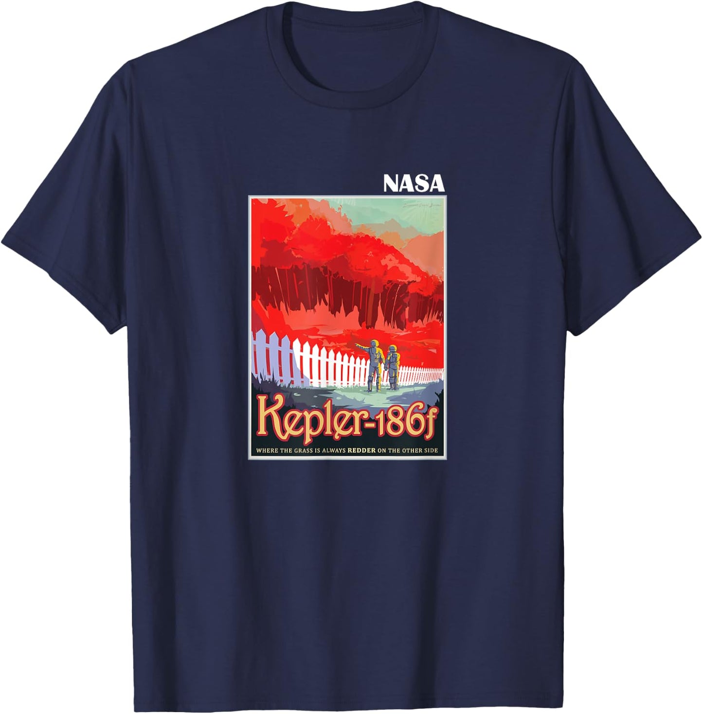 The Official Kepler 186f Space Tourism Poster NASA T-Shirt - T-Shirt | Navy