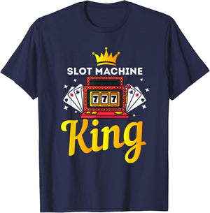 Love Playing The Slot Machine Gift - Men Slot Machine King T-Shirt - T-Shirt | Navy