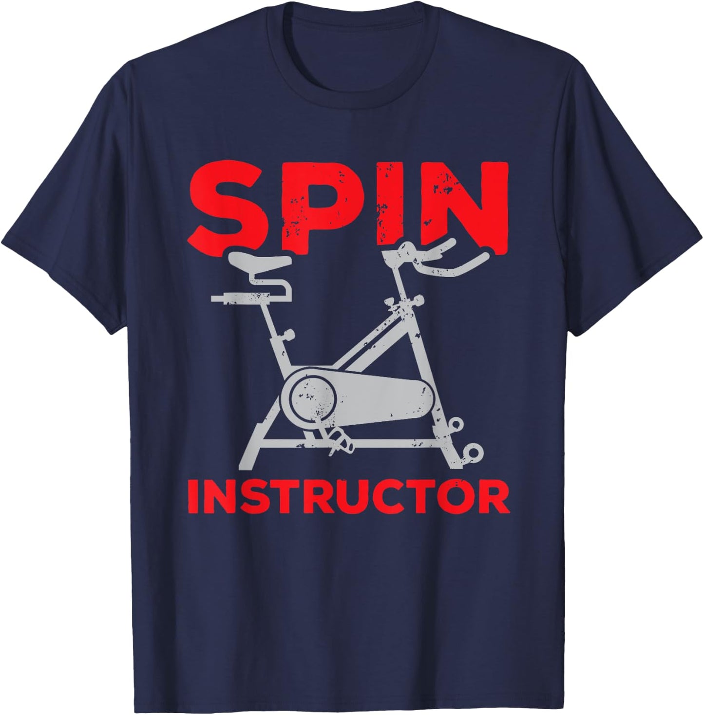 Cute Spin Class Cycling Spinning Instructor Bike Spinner Gym T-Shirt - T-Shirt | Navy