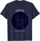 Astronomy Orion Star Constellation Of Orion The Hunter T-Shirt - T-Shirt | Navy