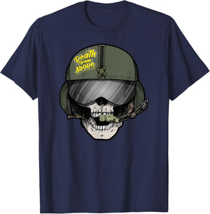 Grim Reaper Helicopter Pilot US ARMY Aviation Skull T-Shirt - T-Shirt | Navy