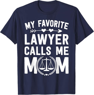 Law School Graduation Favorite Lawyer Mom Mother's Day T-Shirt - T-Shirt | Navy