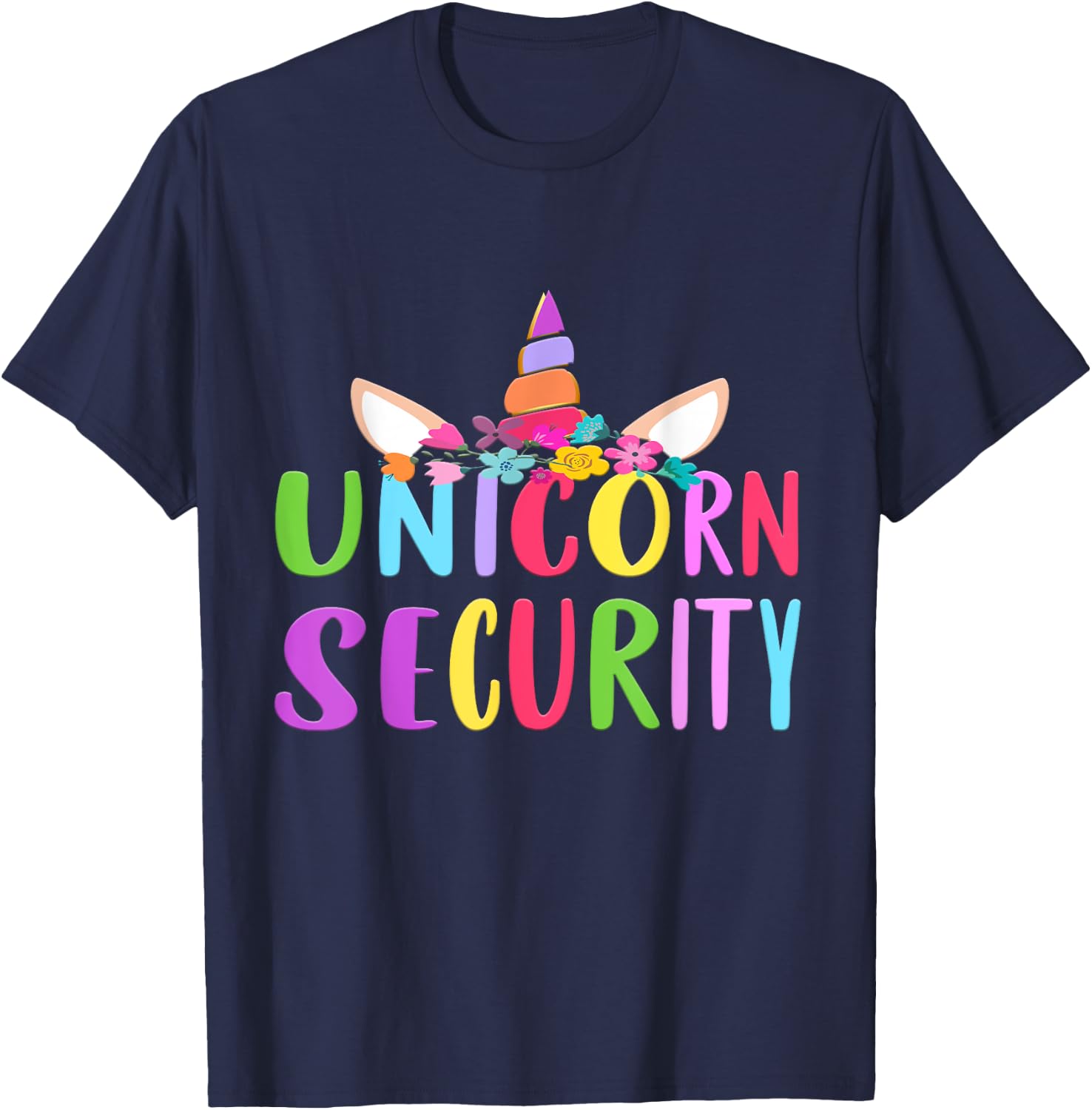 Unicorn Security Adult Unicorn Halloween Costume 2021 T-Shirt - T-Shirt | Navy