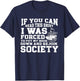 I Was Forced To Put My Book Down Reading T-Shirt - T-Shirt | Navy