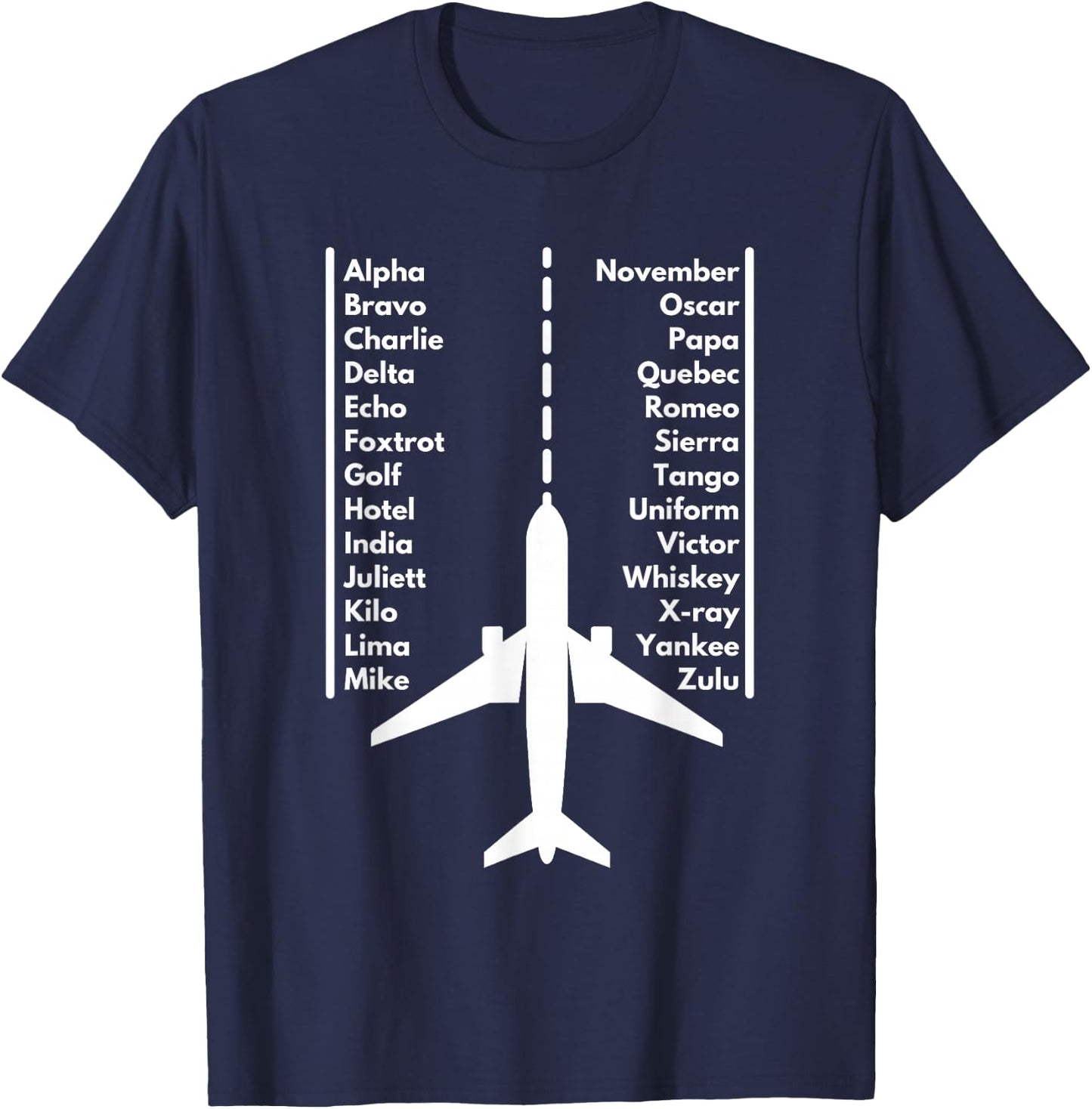 Phonetica Alphabet - Funny Pilot & Aviation Airplane Gift Small T-Shirt - T-Shirt | Navy