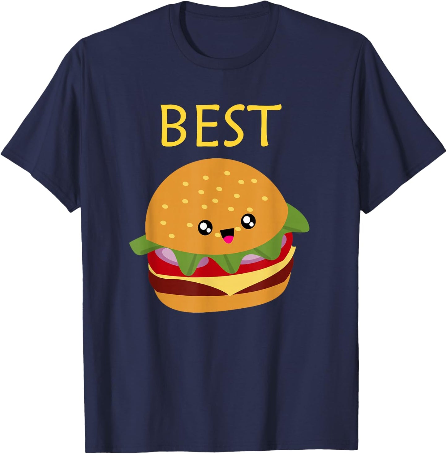 Matching Set - Burger and Fries T-Shirt - T-Shirt | Navy
