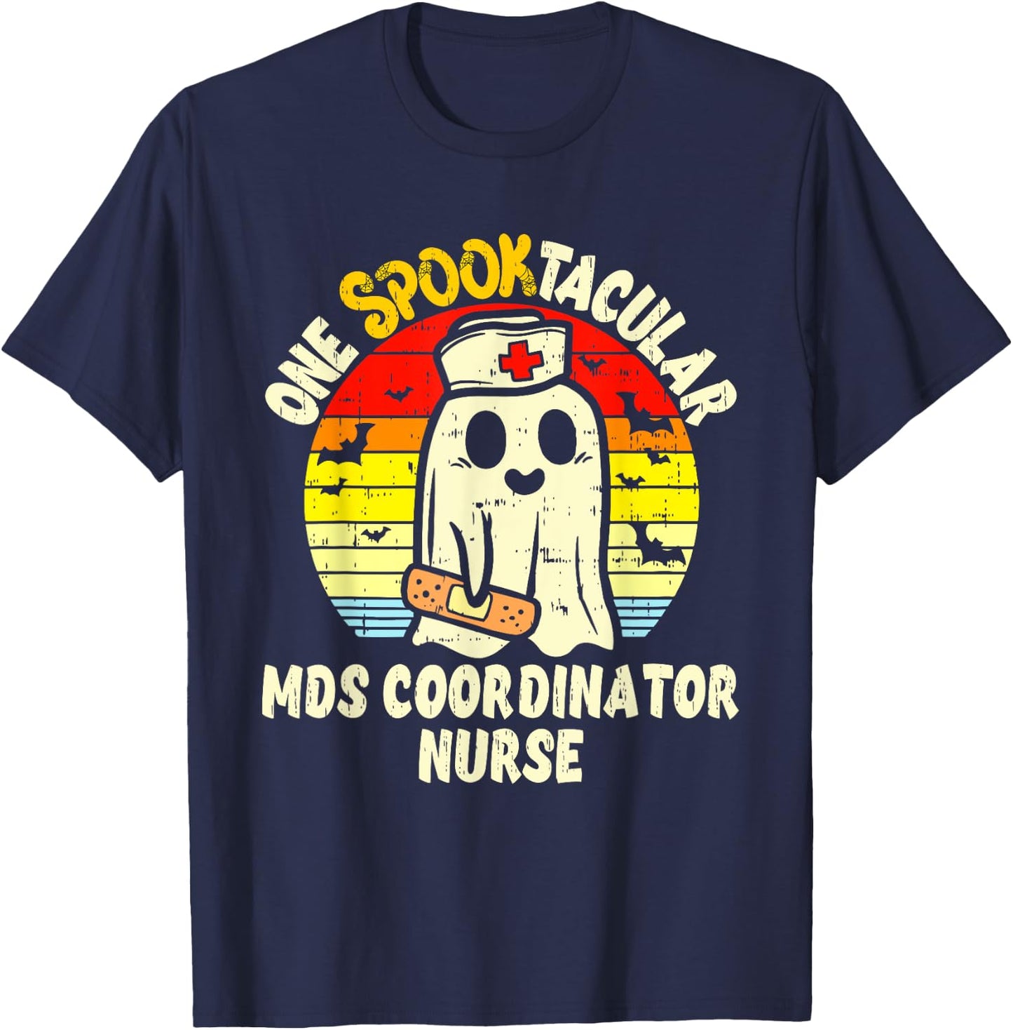 One Spooktacular MDS Coordinator Nurse Halloween Ghost T-Shirt - T-Shirt | Navy
