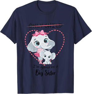 I'm gonna be a Big Sister 2026 Pregnancy Announcement T-Shirt - T-Shirt | Navy