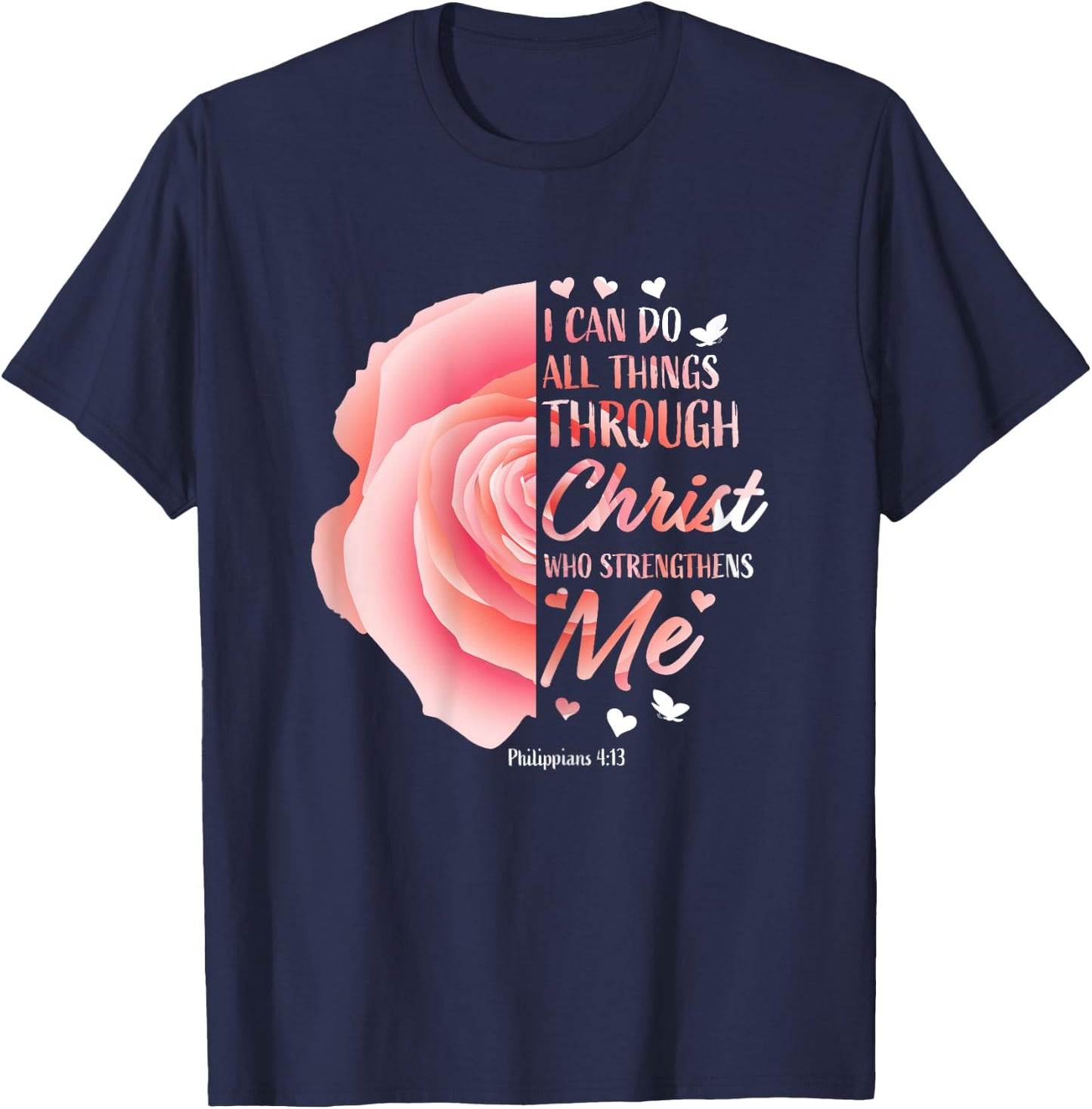 Christian Faith Gifts Inspirational Religious Worship Women T-Shirt - T-Shirt | Navy