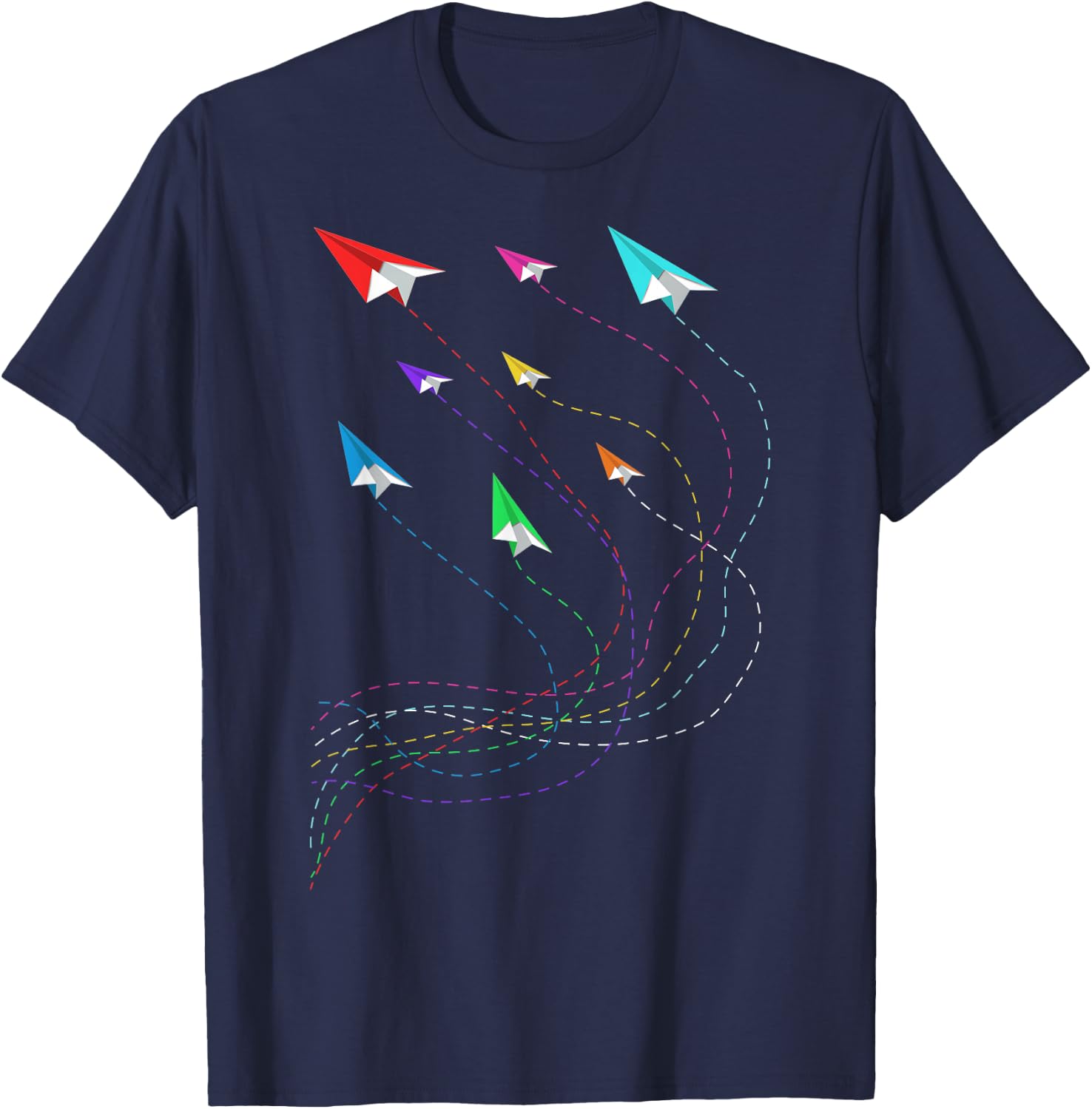 Paper Plane Men's Boys Paper Plane Pilot T-Shirt - T-Shirt | Navy