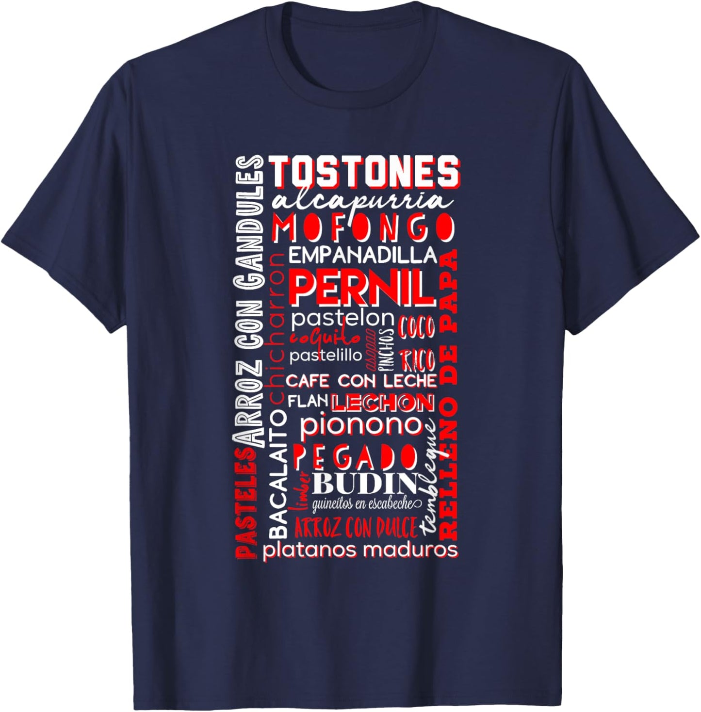 Puerto Rican Food Puerto Rico Foodie Chef Boricua Lechón T-Shirt - T-Shirt | Navy