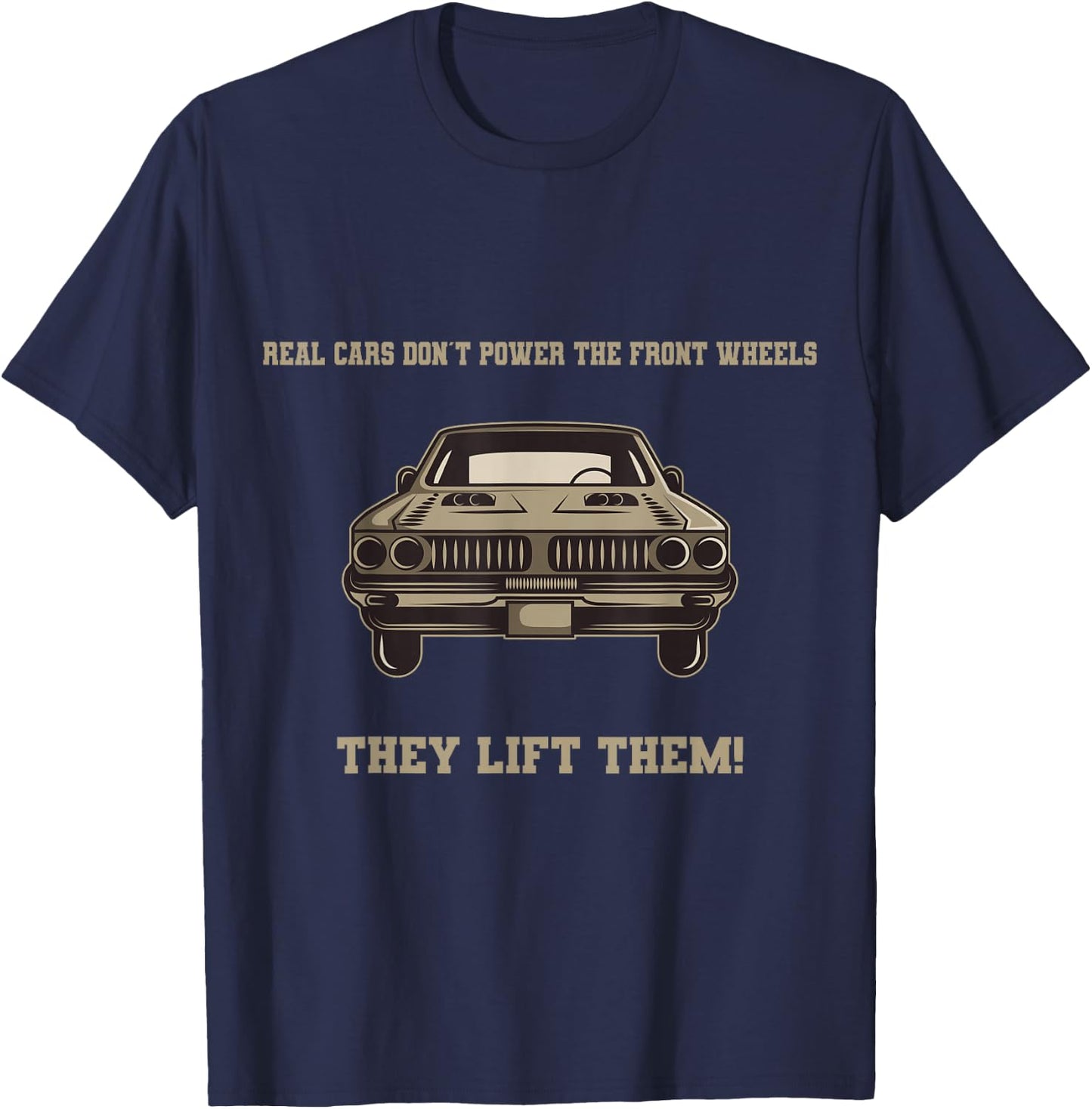Funny Classic Muscle Car Men Vintage Car Gift T-Shirt - T-Shirt | Navy