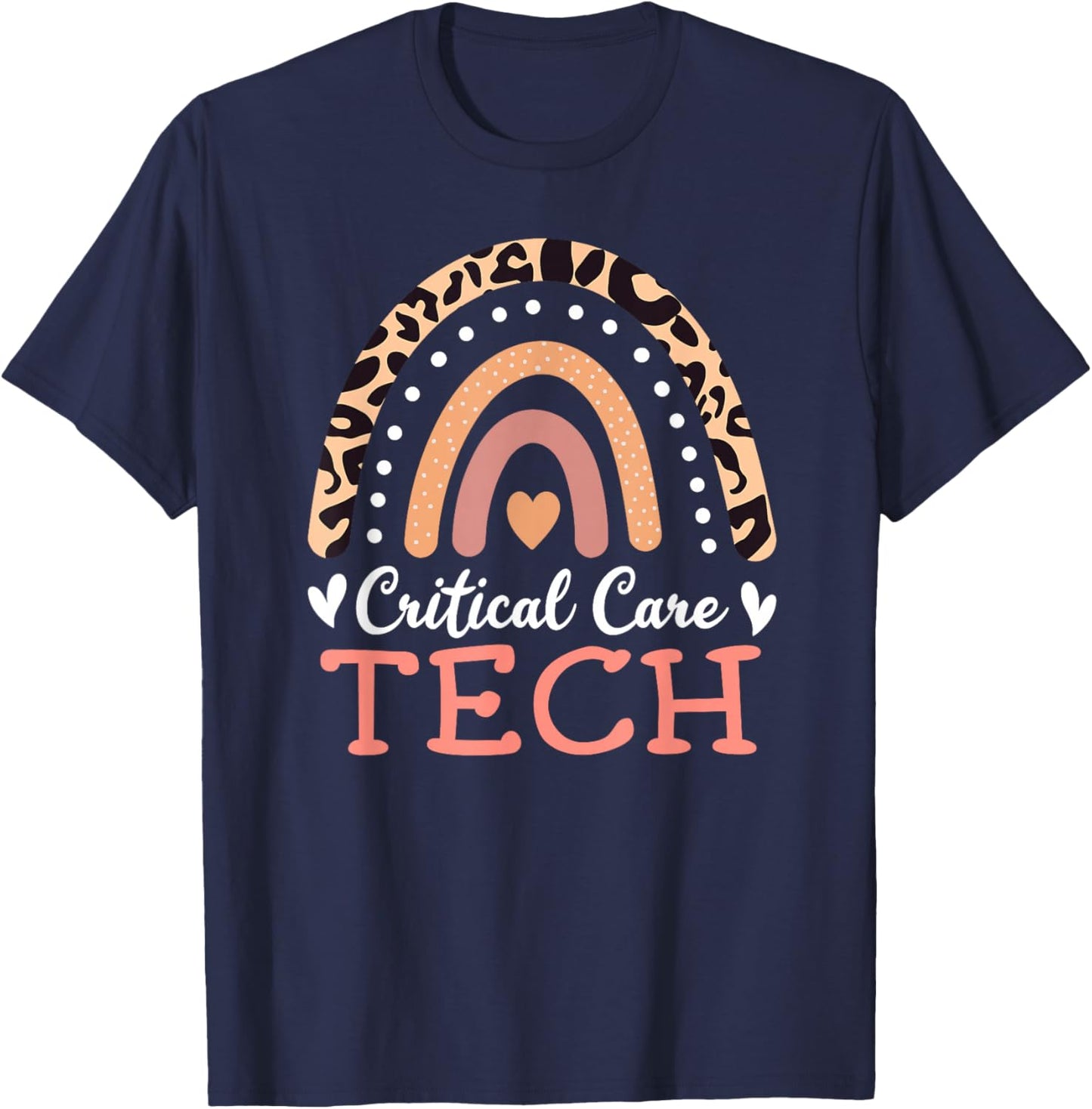 Critical Care Tech Rainbow EMT Emergency Medical Technician T-Shirt - T-Shirt | Navy