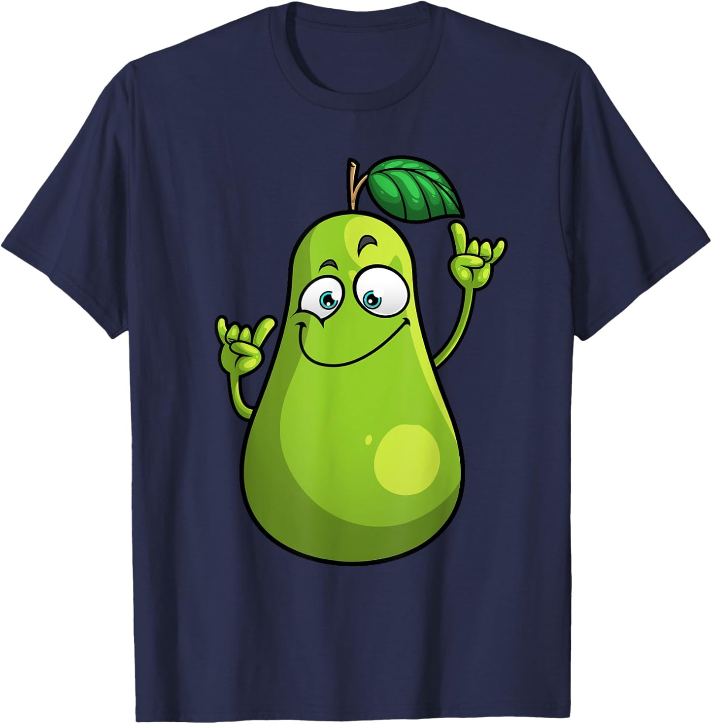 Funny Pear Designs Women Gardening Vegan Plant Food T-Shirt - T-Shirt | Navy