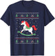 Rocking Horse For Children and Kids Christmas Xmas Season T-Shirt - T-Shirt | Navy